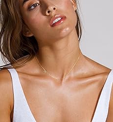 LuckFairy Cute Gold Initial Necklace for