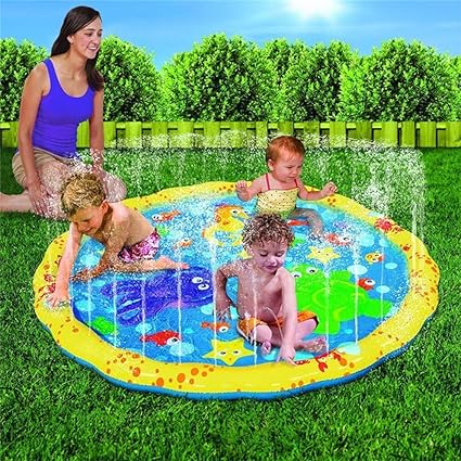 ACHICOO Children PVC Inflatable Outdoor Spray Pad Ring Water Game Tool Toys for Summer