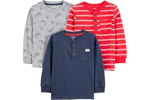 Simple Joys by Carter's Boys' 3-Pack Long Sleeve Shirts