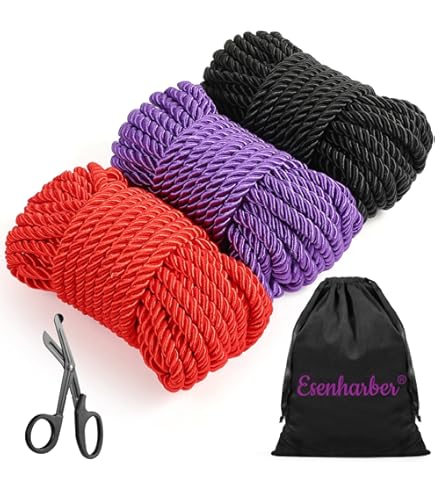 2 Rolls Soft Shiny Silk Rope - 32.8ft (10m) Each, 5/16 Inch (8mm) Thick, Strong Braided Cord For DIY & Crafts