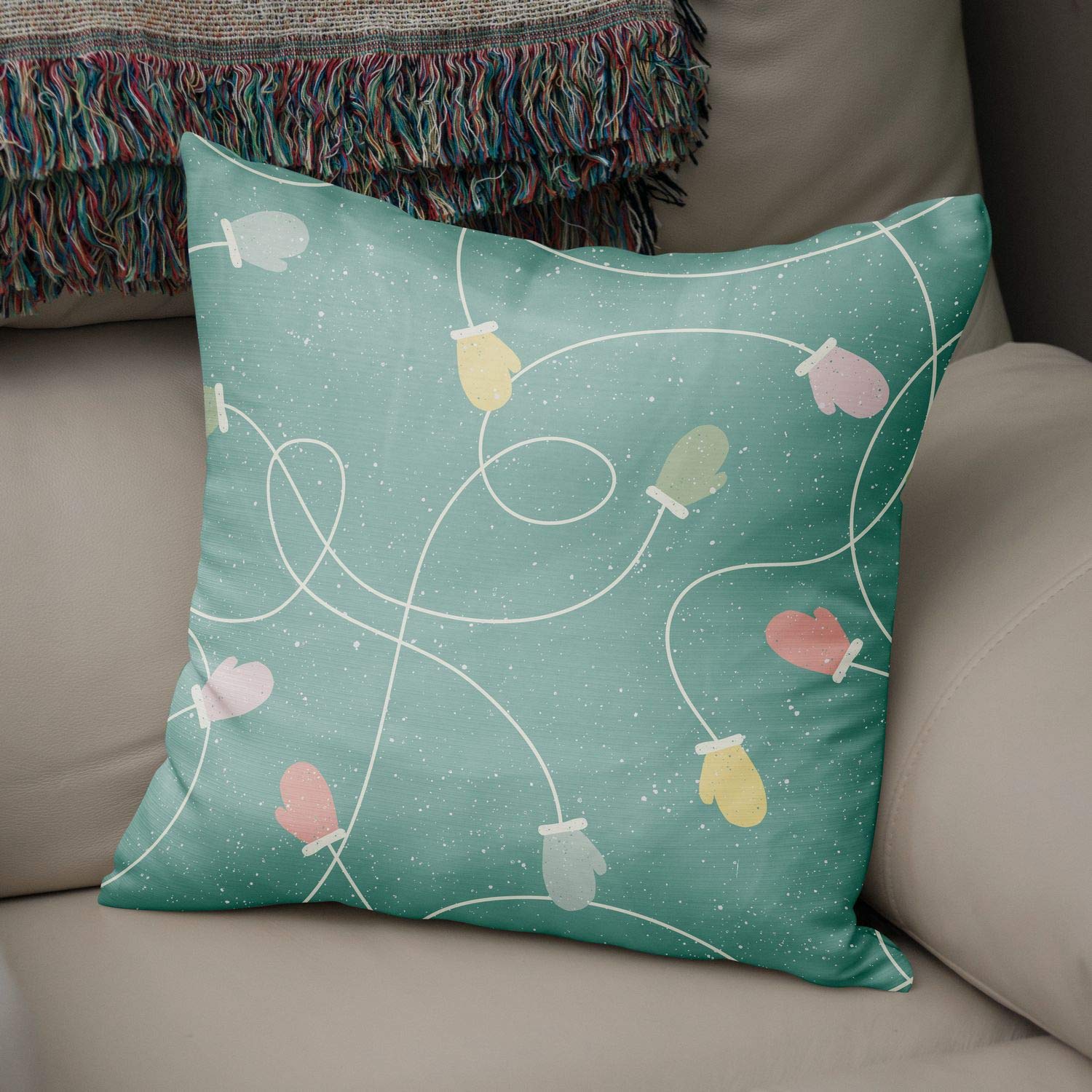 Bonamaison Decorative Cushion Cover Random Pattern, Throw Pillow Covers, Home Decorative Pillowcases for Livingroom, Sofa, Bedroom, Size:50x50 Cm - Designed and Manufactured in Turkey