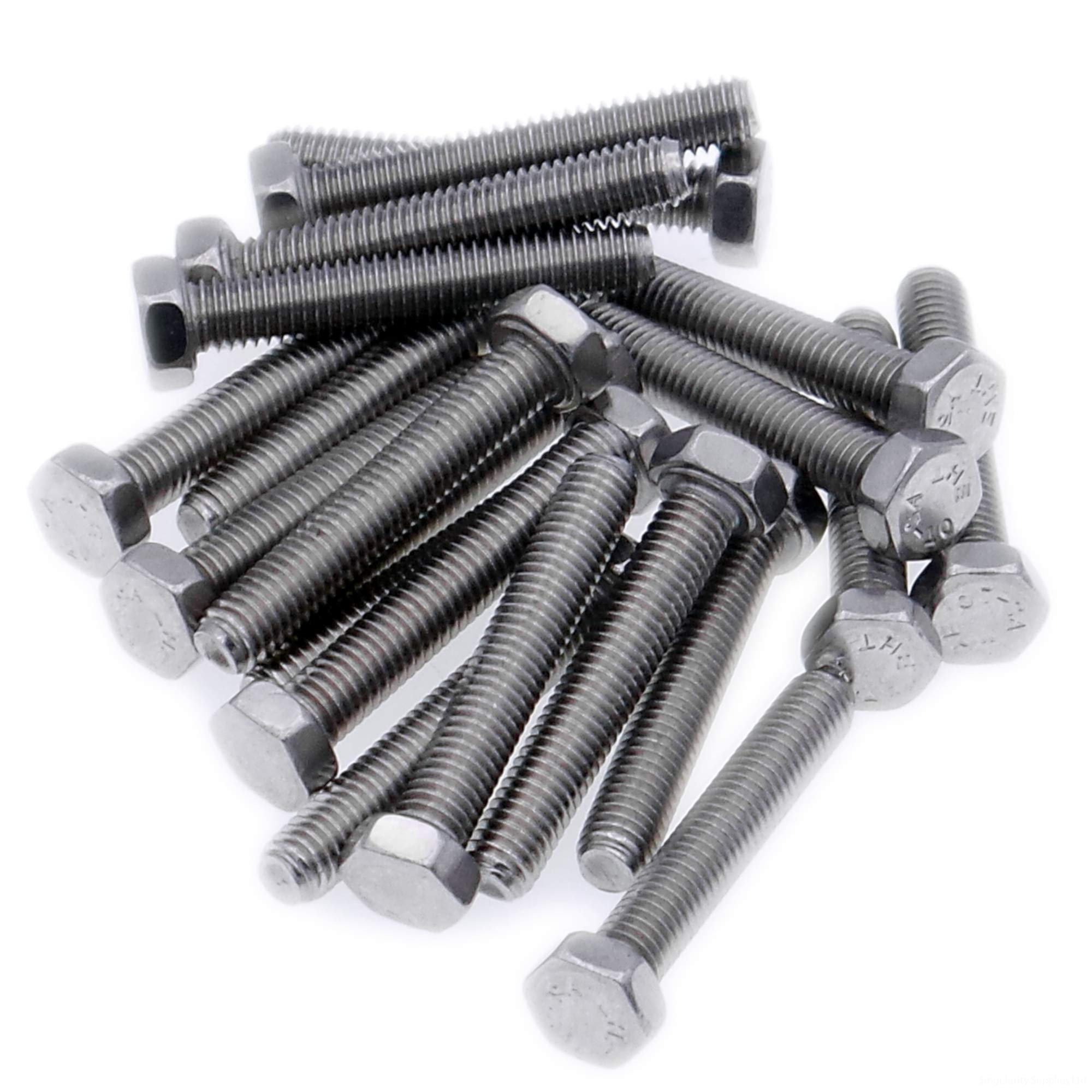 M3 (3mm x 35mm) Hex Bolt (Fully Threaded Setscrew) - Stainless Steel (A2) (Pack of 20)