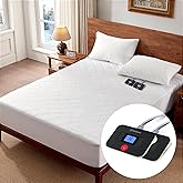 Westinghouse King Size Heated Mattress Pad, Luxury Quilted Electric Bed Warmer with10 Heat Settings Dual Control & 1-12 Hours