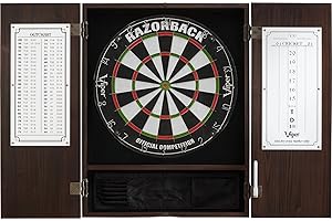 Viper by GLD Products Metropolitan Solid Wood Cabinet & Sisal/Bristle Dartboard Play-Ready Bundle