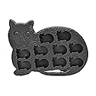 Fairly Odd Novelties Cat Kitten Shape 10 Ice Cube Tray Mold Black Rubber Novelty Gag Gift