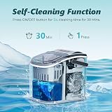 EUHOMY Ice Maker Countertop 9 Cubes in 6 Minutes Self-Cleaning 12kg/24h view 4