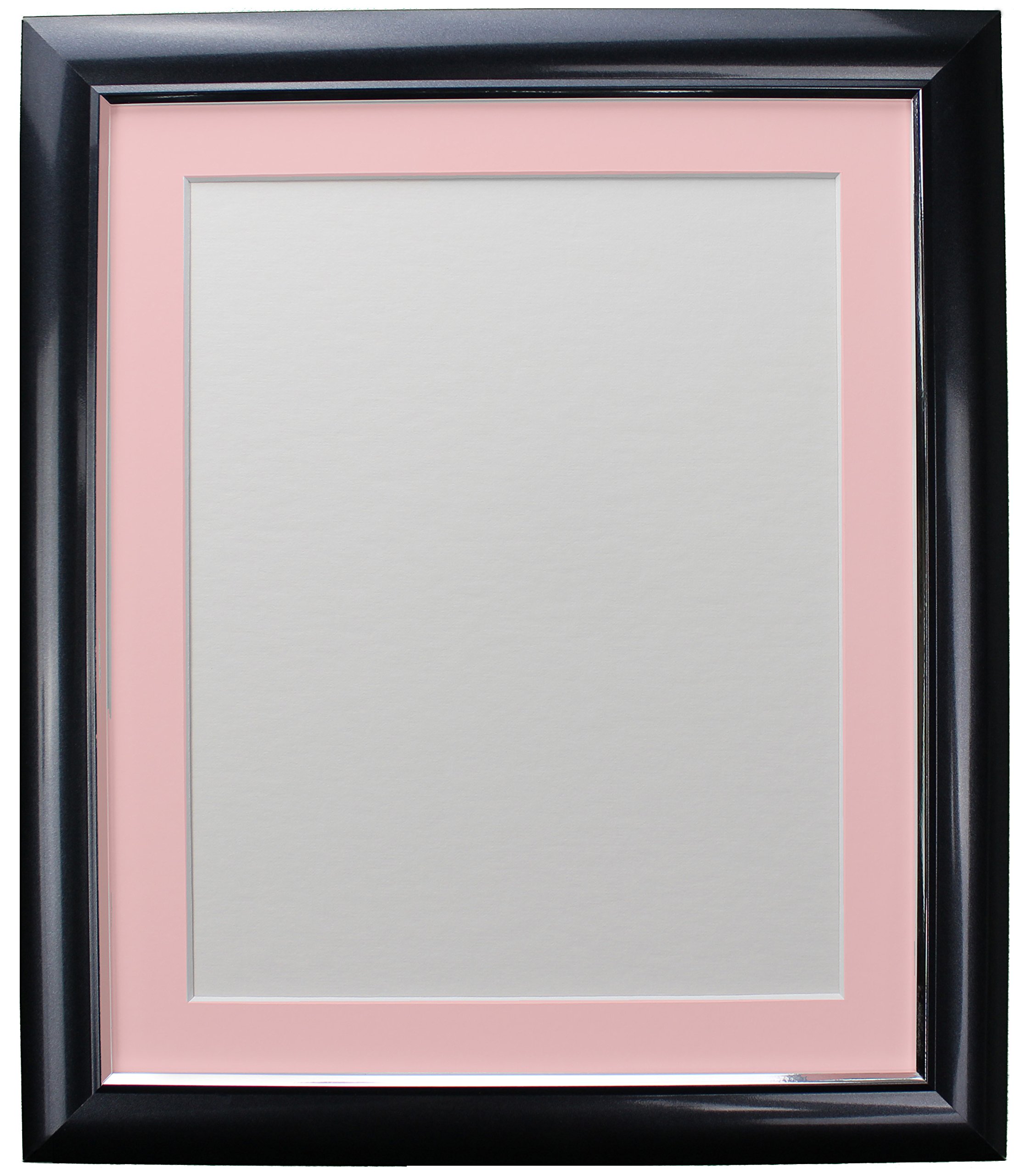 FRAMES BY POST Soda Picture Photo Frame, Plastic, Charcoal with Pink Mount, 6 x 4 Image Size 4.5 x 2.5 Inch — image 1