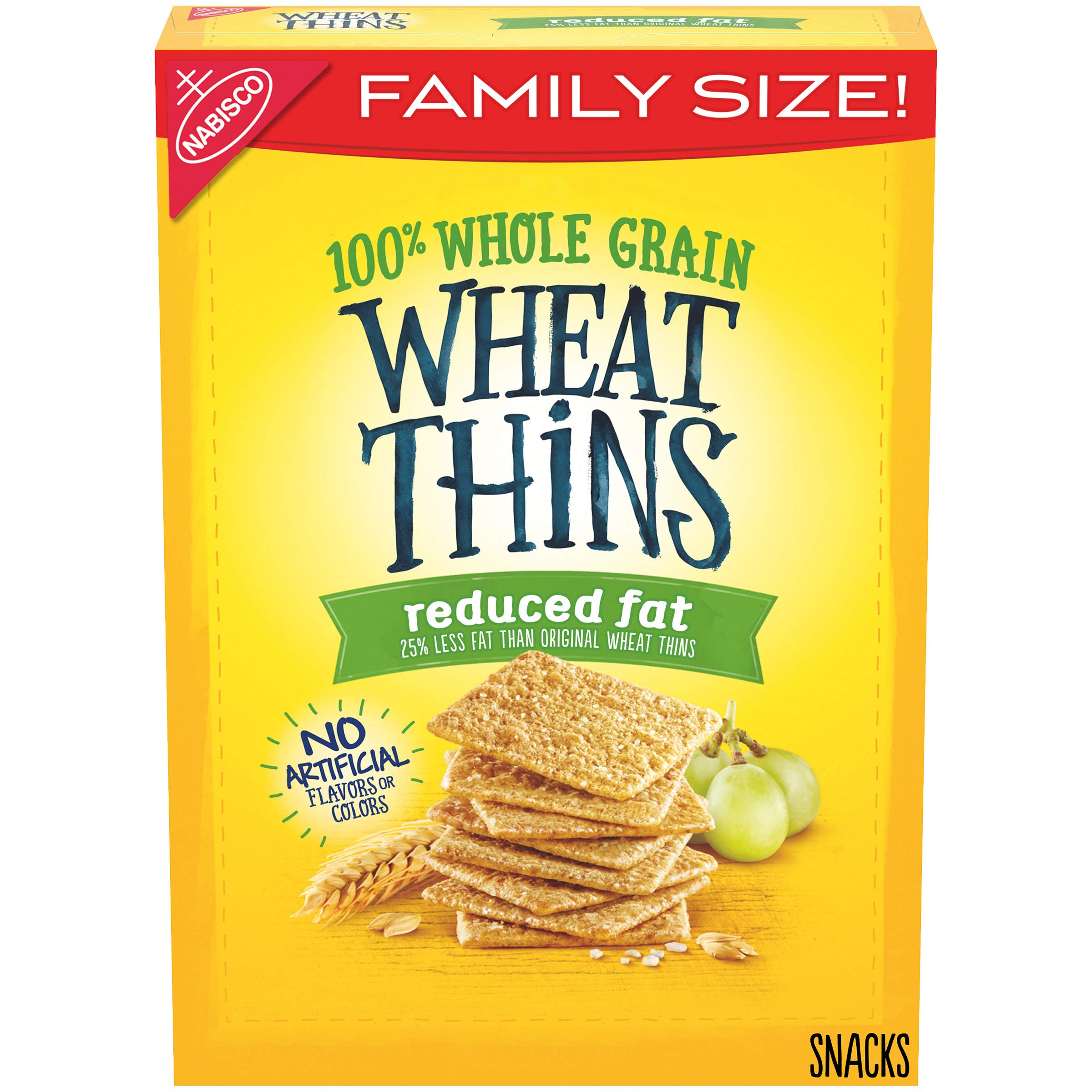 Wheat Thins Reduced Fat Whole Grain Wheat Crackers, Family Size, 14.5