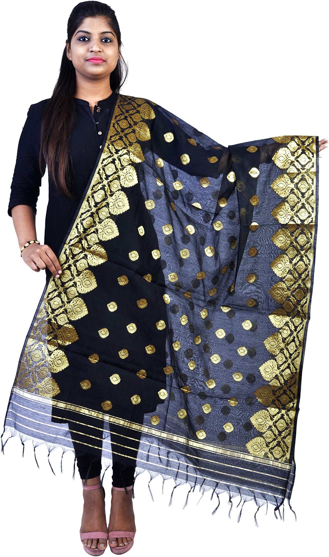 Shreemaa Creations Women's Cotton Silk Dupatta