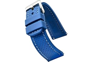 STUNNING SELECTION ALPINE Sporty Premium Soft Silicone Adjustable Watch Band - Replacement Rubber Watch Bands for Women & Men - Waterproof Quick Release Watch Straps - Compatible with Regular & Smart Watch Bands