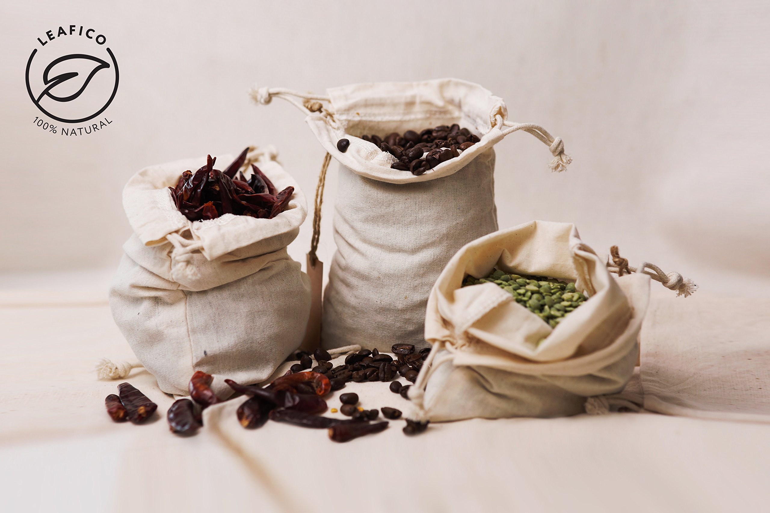 Organic Cotton Reusable Produce Bags Biodegradable EcoFriendly Bulk