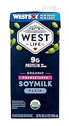 West Life Organic Soy Milk, Unsweetened Plain, Low