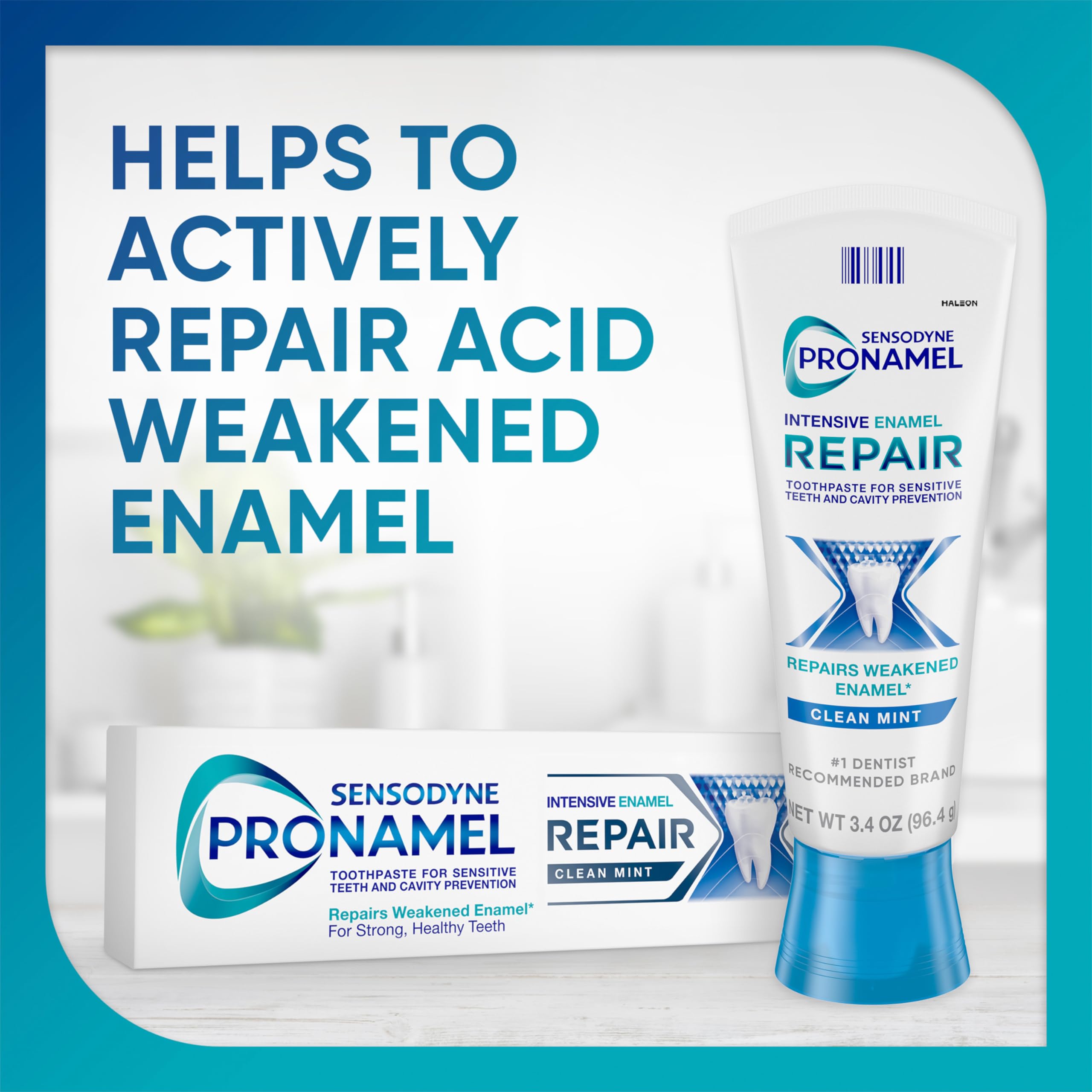 Sensodyne Pronamel Intensive Enamel Repair Toothpaste for Sensitive Teeth, to Reharden and Strengthen Enamel, Clean Mint - 3.4 Ounces