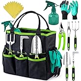 GROWIT Heavy Duty Gardening Tools - 23-Piece Gardening Gifts for Women, Men, Mom, Dad - Durable, Ergonomic Garden Tools Set