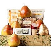 Harry &amp; David Harry's Gift Box, Pears, Sweet And Savory Snacks | Harry's Gift Basket, All Occasions, Birthday, Holiday, Corporate, Food Gift Basket with 6 Pears, Popcorn, Cheese, Mixed Nuts