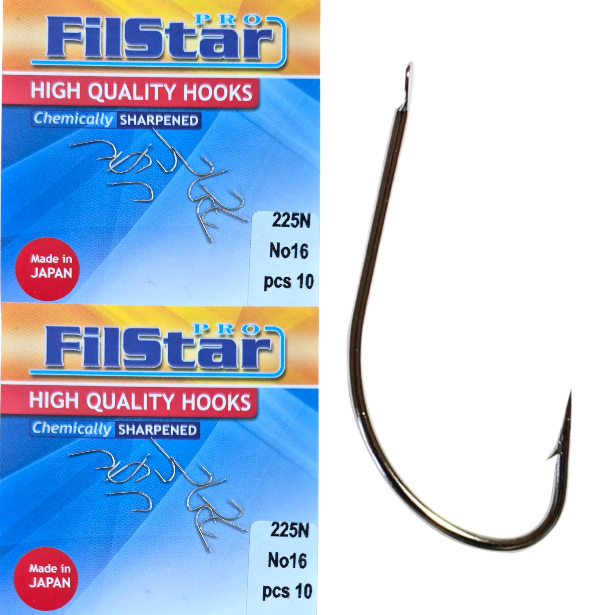 PRO FILSTAR 20 Pieces Fishing Hook Set N16 - Carp Fishing Hooks - Carp Fishing Accessories - Barbed Carp Hooks - Carp Fishing Reversed Hooks - Carp Rigs - Fishing Accessories - Method Feeder -