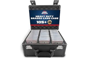 Hobby Defense Graded Card Case 105+ 3 Row Graded Card Storage Box - Trading Card Case - PSA Card Cases for Sports Cards Case - BGS PSA Slab Case For Graded Cards - PSA Card Holder - Card Carrying Case