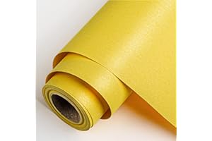 Yarcony Kraft Wrapping Paper Roll - 17" x 33 Ft Recyclable Heavyweight Solid Color Gift Wrap Paper for Wrapping Art Craft Packing Floor Covering Dunnage & Parcel Table Runner, Lemon Yellow
