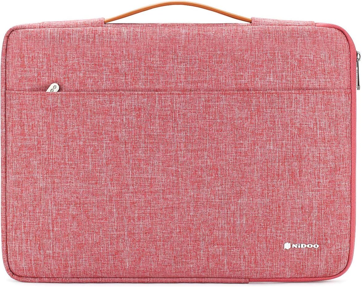 NIDOO 13 inch Laptop Sleeve case Notebook Bag Protective Handbag for 13" MacBook Air / 13.5" Surface Book / 13.3" ThinkPad L380 L390 Yoga / 13.9" Lenovo Yoga C930 / 14" HP EliteBook 1040, Red