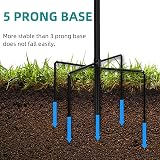 Eidoct 2 Pack 120cm Shepherds Hooks with 5 Prong Base for Garden view 7