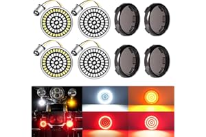 Benlari New 1157 LED Turn Signals Super Bright 60 LED Front Rear Lights Lens Kit Compatible for Harley Davidson Street Glide Road Glide Touring Dyna Softail Sportster Iron 883 1200 Superlow
