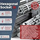Kozelo 50pcs M2.5-0.45 x 22mm Socket Head Cap Screws Black Oxide Grade 12.9 view 4