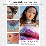 Dacitiery 3Pcs Body Glitter Gel Kit 50ml Mermaid Sequins Silver view 7
