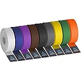Antares Athletics BJJ Belt for Men & Women Brazilian Jiu Jitsu Belt with Ranking Stripes Sleeve Bar Kids Jiu Jitsu Gi Belt