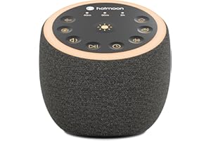 Hotmoon Sound Machine for Sleep, Cocoon 2 White Noise Sound Machine with 40 Relaxing Sounds, Dual-Speaker & Timer, 8 Night Li