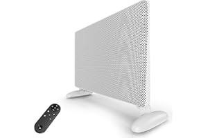 Ballu Mica Infrared Space Heaters for Indoor Use,Whole Room Heater with Ditial Thermostat,Remote,24h Timer,Eco mode,Portable Standing,Wall mount,1500W Panel Electric Heaters for Indoor Use Large Room