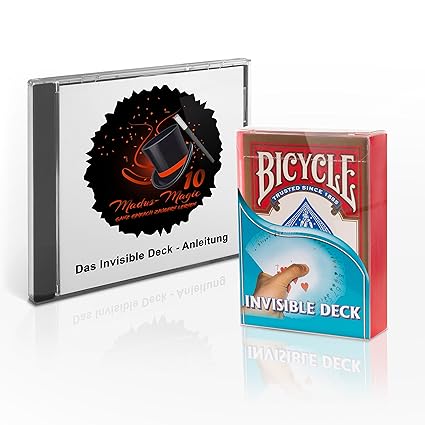 Madus-Magic Das Invisible Deck mit Deutscher Video-Anleitung und DREI verblüffender Kartentricks für Kinder und Erwachsene | 