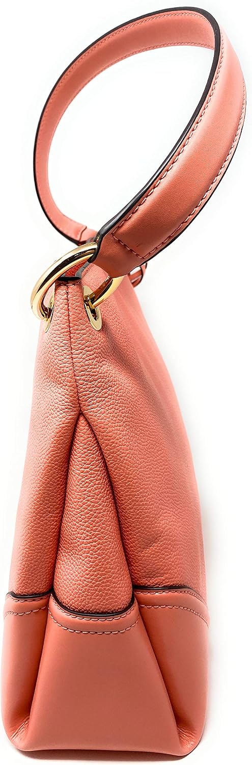Nicole Leather Shoulder Bag (Peach 