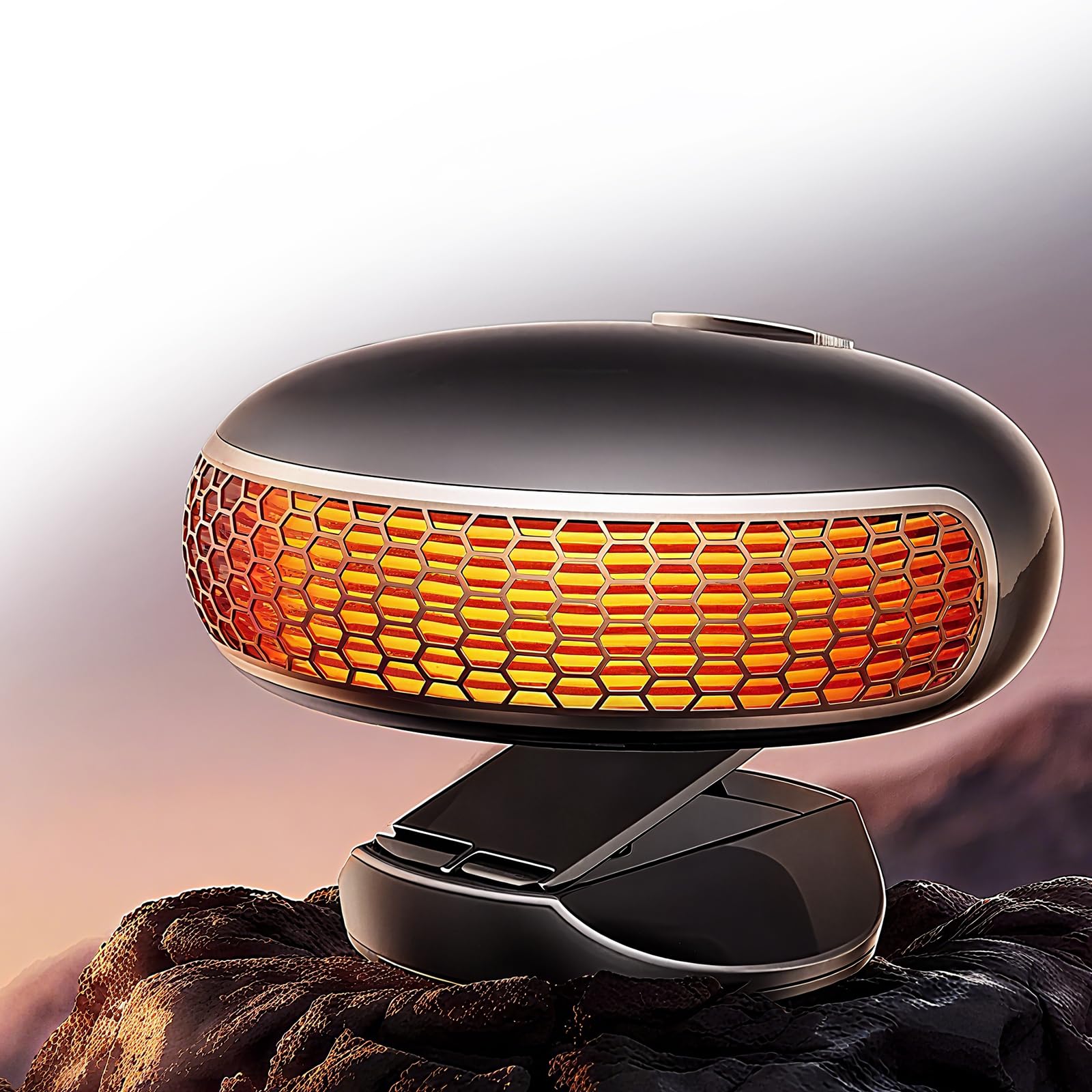 Photo 1 of 12V Car Heater & Cooler Fan, 150W Portable Auto Heater and Cooling Fan with 360° Rotatable Defrost Defogger for Windshield, Plug into Cigarette Lighter for Cars, Trucks, RV, Camping (Black)