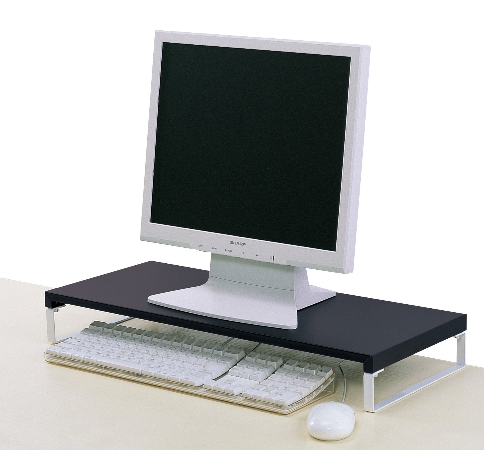 LIHIT LAB Desktop Stand (Monitor Stand), Pink, 9.8 X 23.2" X 3.1