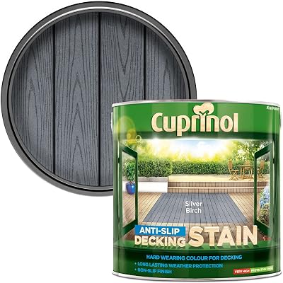 Cuprinol Anti Slip Decking Stain Silver Birch 2.5 Litre UTDSSB25L