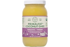 PURE INDIAN FOODS PRIMALFAT Coconut Ghee 15 oz, Virgin & Certified Organic