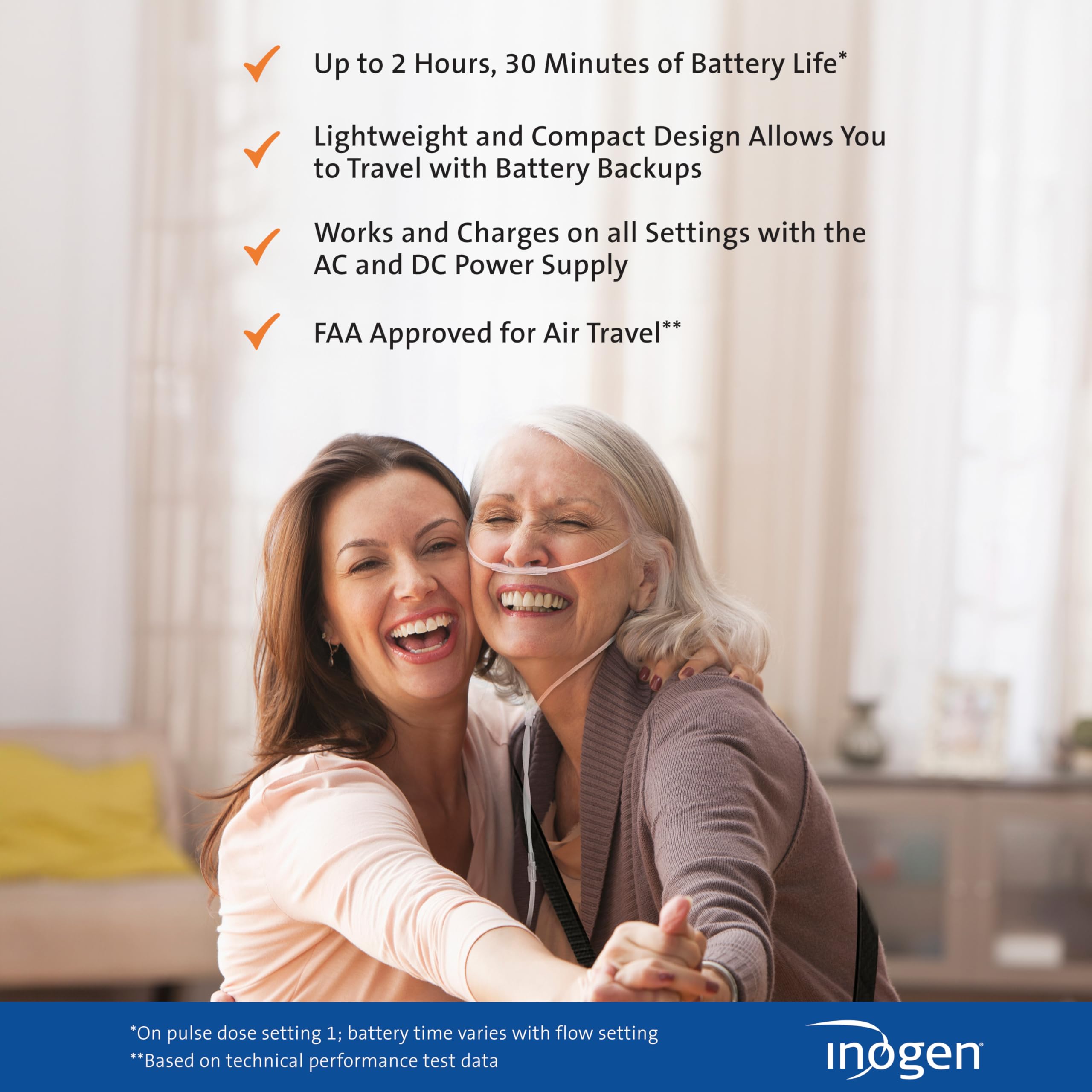 Inogen Standard (4-Cell) Battery – for The Rove 4 One G4 – Up to 2 Hours, 30 Minutes of Life on Setting 1-0.6 lb. and 5.91 x 2.68 x 0.7 in.