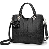 rofozzi Vegan Leather Purses for Women, Faux Leather Handbags for Women, Top Handle Bag, Leather Satchel Purse