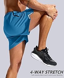 Pudolla Men's Workout Running Shorts with Zipper