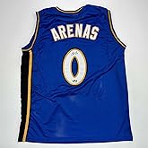 Facsimile Autographed Gilbert Arenas Washington Blue Reprint Laser Auto Basketball Jersey Size Men's XL