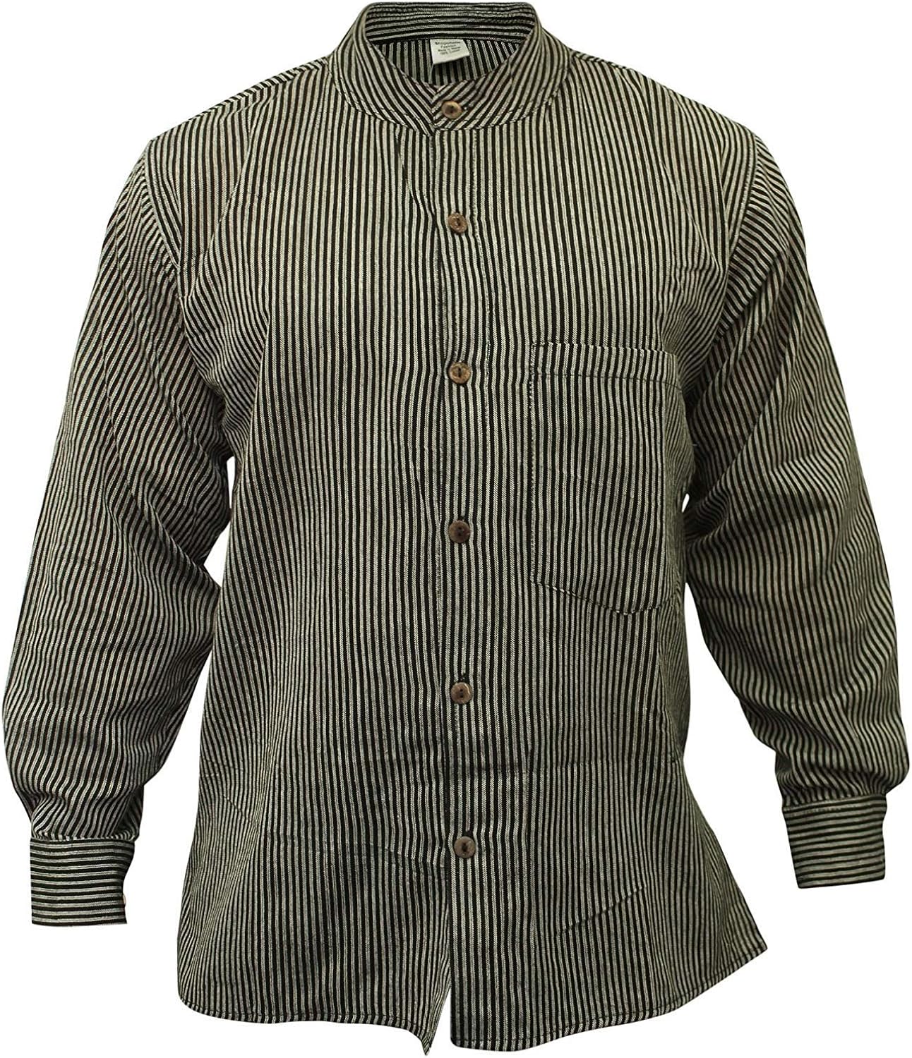 SHOPOHOLIC FASHION homme rayé HIPPIE chemise grandpère Tshirts, polos et chemises Chemises