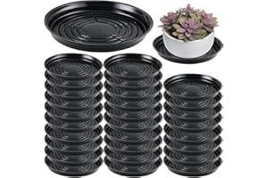 PLANTERHOMA 30 Pack 12 Inch Plant Saucer Plant Trays for Pots Plant Saucers for Indoors Plastic Water Catcher Tray Plant Drip Trays for Pots Plant Drainage Tray for Indoors Outdoors