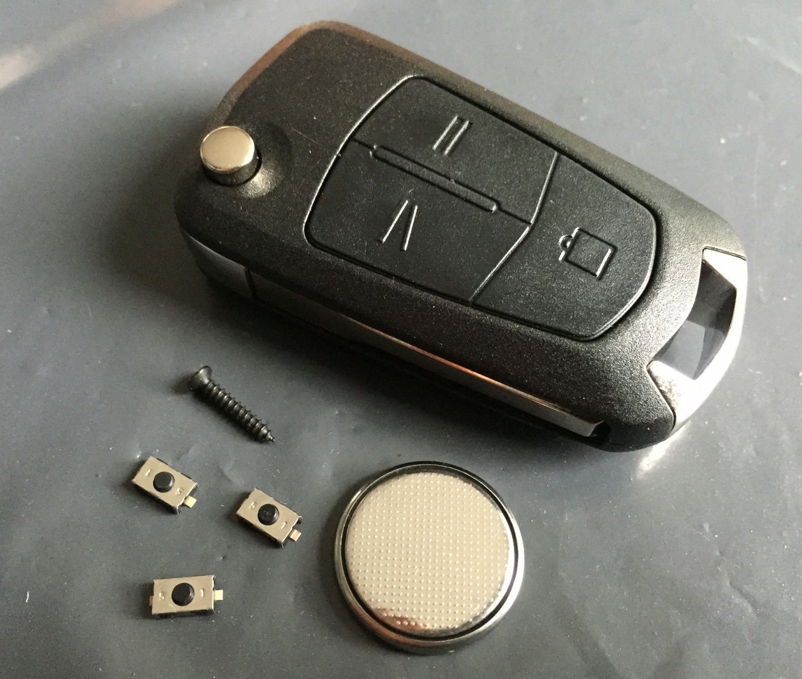 Automobile Locksmith Repair Kit - for Vauxhall Opel Astra Corsa Vectra Zafira 3 button flip key fob repair