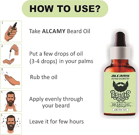 Buy Alcamy Beard Growth Hair Oil Arctic Ice 100 Organic Hair Oil 30 Ml Online At Low Prices In India Amazon In