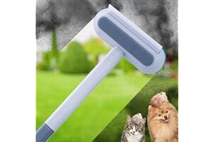 Vspek 4 in 1 Window Screen Cleaning Brush with Handle, Multifunctional Brush for remover collect pet hair, Portable Window Cl
