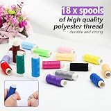 AUERVO Mini Sewing Kit 87Pcs Travel Case Thread Needles Scissors Buttons view 2