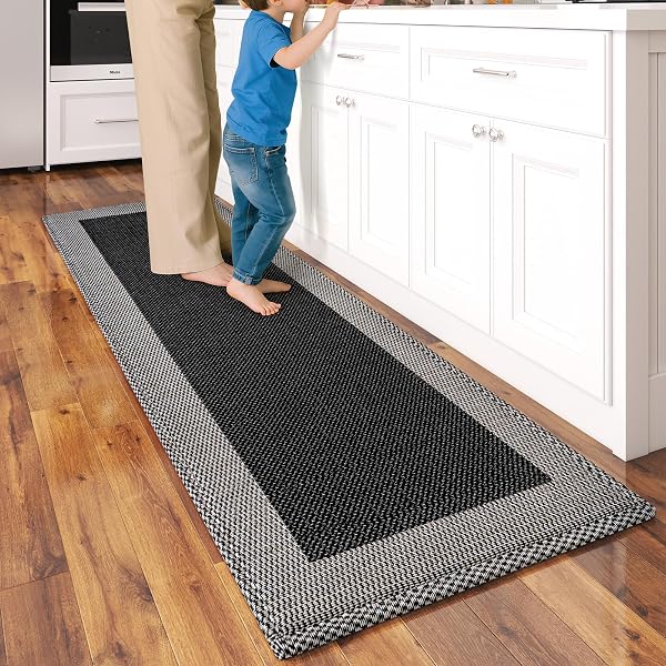 QICAIJIA KITCHEN MATS FOR FLOOR, SUPER ABSORBENT KITCHEN...