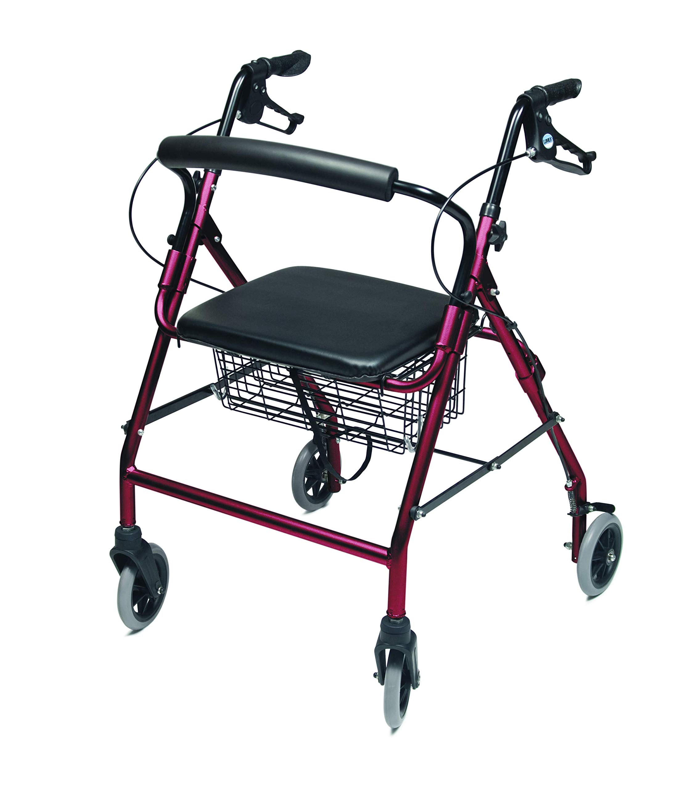 Lumex Walkabout Wide Rollator with Seat - Wide 15.5