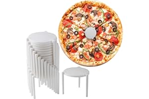 EcoQuality Pizza Saver Stand - White Plastic Tabletop Pizza Tripod Stack, Disposable White Pizza Saver for Pizza Box, Catering Box, Takeout, Restaurant (50)