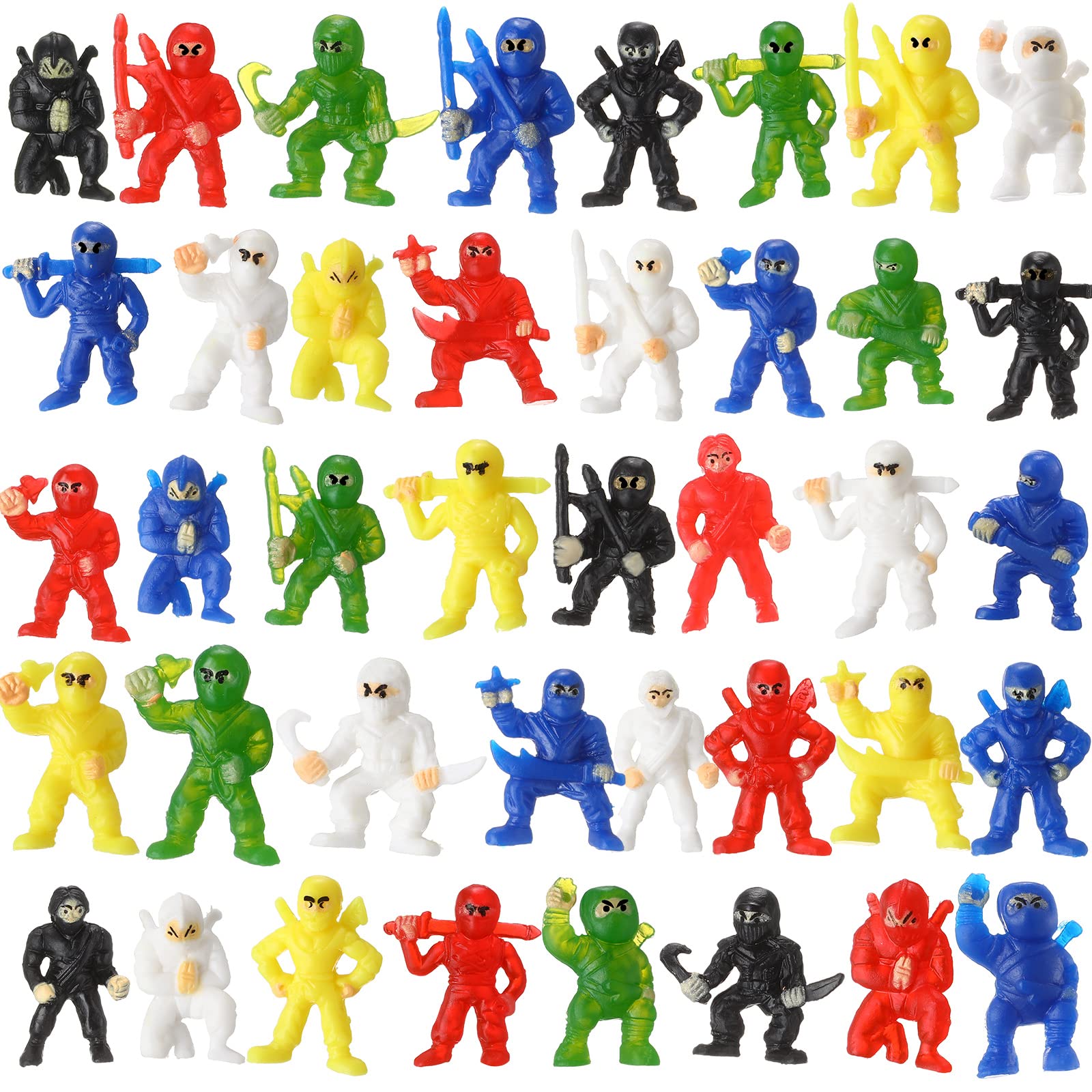 Photo 1 of Chivao Mini Ninja Figurines Party Favors Toys Assorted Action Warrior Figures Playset Ninja Party Supplies Cake Topper for Birthday(100 Pack)